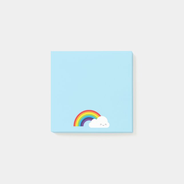 Kawaii Rainbow Post-it Notes (Front)