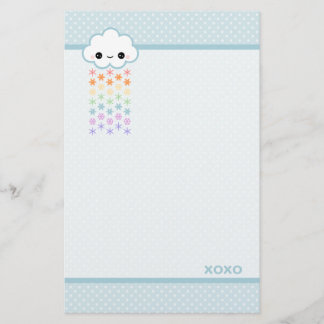 Kawaii Rainbow Snow Stationery