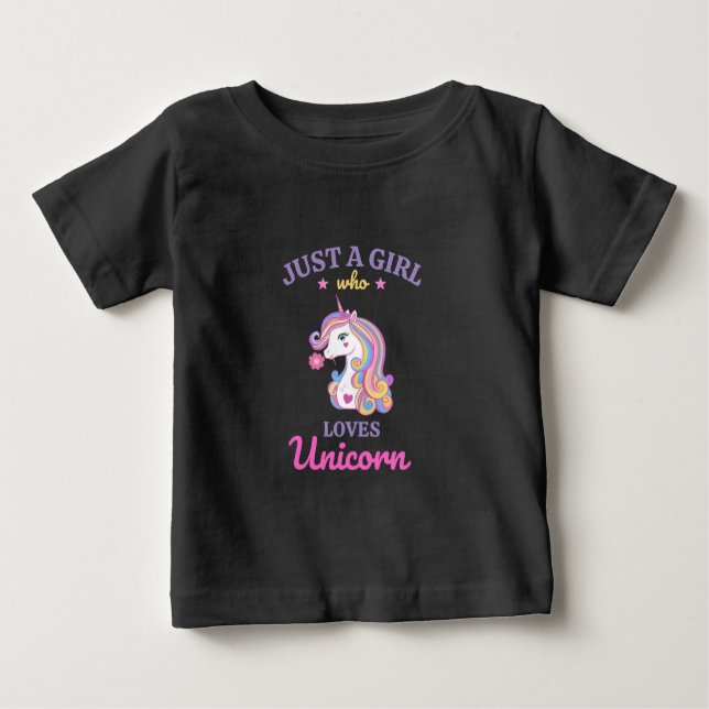 Kawaii Rainbow Unicorn Magical Colourful   Baby T-Shirt (Front)
