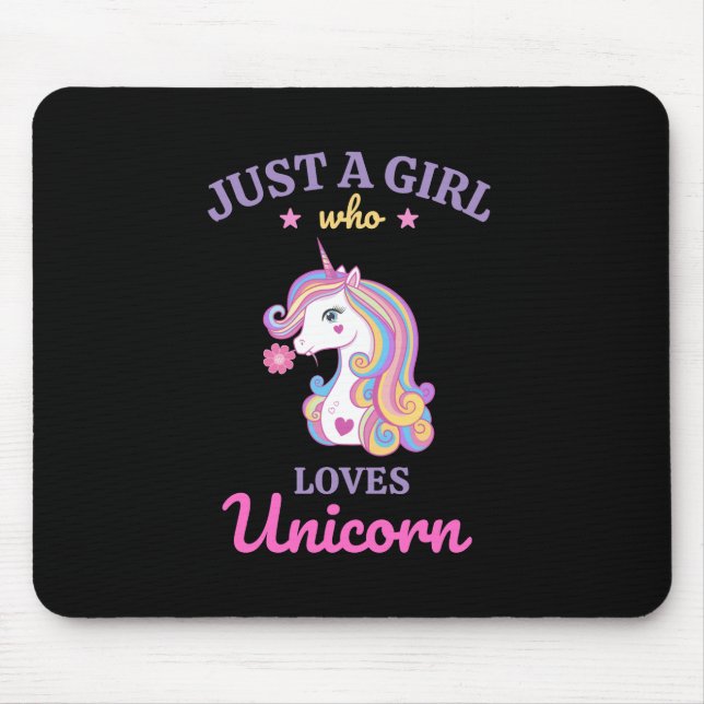 Kawaii Rainbow Unicorn Magical Colourful         Mouse Pad (Front)