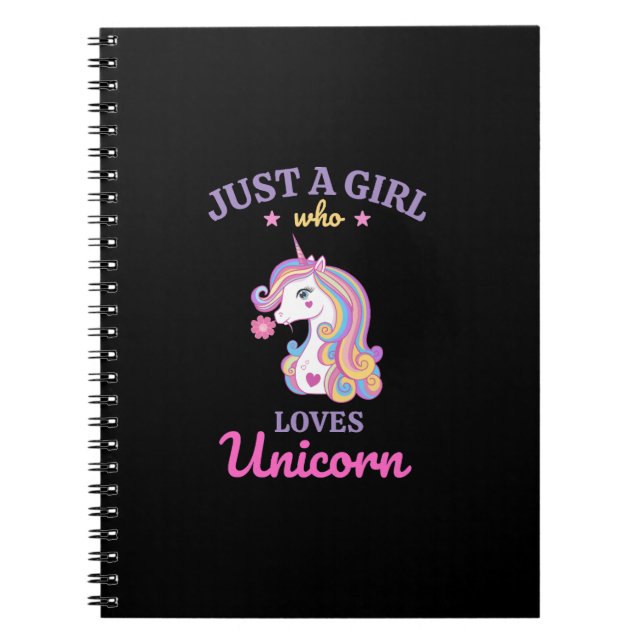 Kawaii Rainbow Unicorn Magical Colourful      Notebook (Front)