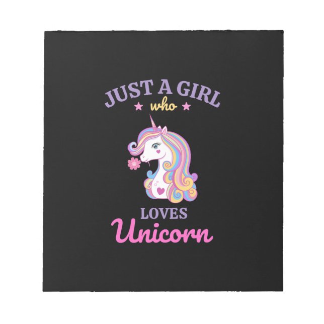 Kawaii Rainbow Unicorn Magical Colourful          Notepad (Front)
