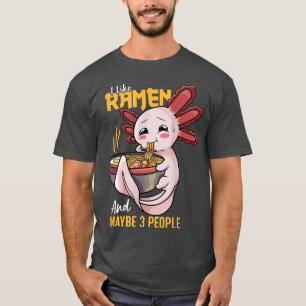 Kawaii Ramen Axolotl Shirt for Kids Anime Japanese