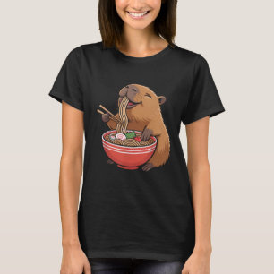 Kawaii Ramen Capybara Japanese T-Shirt