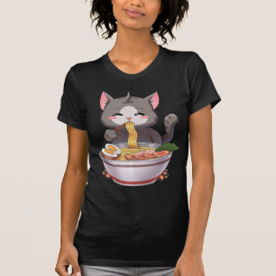 Kawaii Ramen Cat Anime Japanese Food Gift Kids Boy T-Shirt