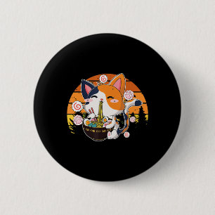 Kawaii Ramen Cat Anime Japanese Neko Noodle Fun Vi 6 Cm Round Badge