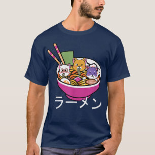 Kawaii Ramen Cat Bowl Cute Neko Anime Lovers 849 T-Shirt