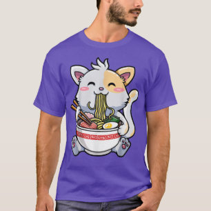 Kawaii Ramen Cat Japanese Anime Apparel Cute Noodl T-Shirt