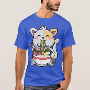 Kawaii Ramen Cat Japanese Anime Cute Noodle Gift W T-Shirt