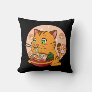 Kawaii Ramen Cat Japanese Neko Noodle Anime Gift G Cushion