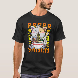 Kawaii Ramen Cute Anime Otaku Cat Neko Japanese No T-Shirt