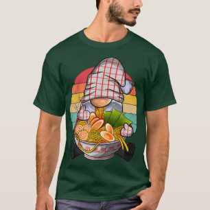 Kawaii Ramen Gnome, Japanese Neko Noodle Funny Ani T-Shirt