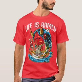 Kawaii Ramen is life Japanese Noodle Bowl Kanji An T-Shirt