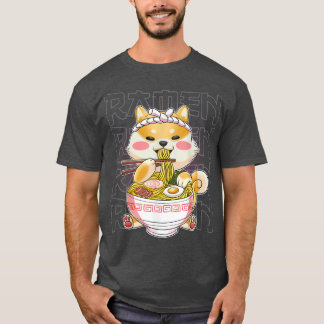 Kawaii Ramen Japanese Anime Noodles Cute Hedgehog  T-Shirt