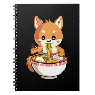 Kawaii ramen shiba inu noodles lover gift notebook