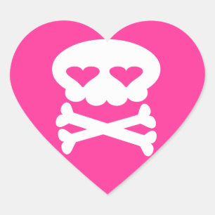 Kawaii Rave Cute Skull Heart Sticker