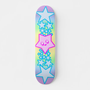 Kawaii Rave Happy Stars Skateboard