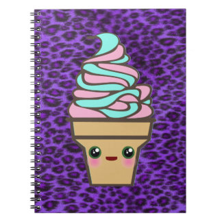 Kawaii Rave Ice Cream Cone Notebook