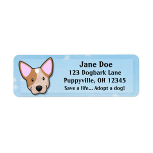 Kawaii Red Heeler Return Address Label