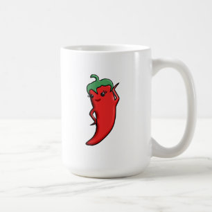Kawaii Red Hot Pepper Diva Coffee Mug