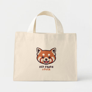 Kawaii Red Panda Lover Mini Tote Bag