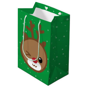 Kawaii Reindeer Christmas Gift Bag