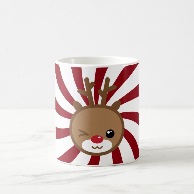 Kawaii Reindeer Christmas Mug (Center)