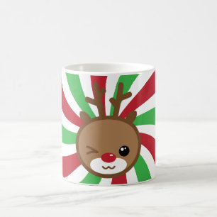 Kawaii Reindeer Christmas Mug