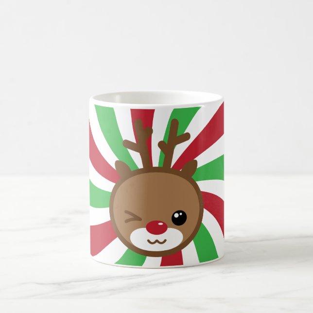 Kawaii Reindeer Christmas Mug (Center)