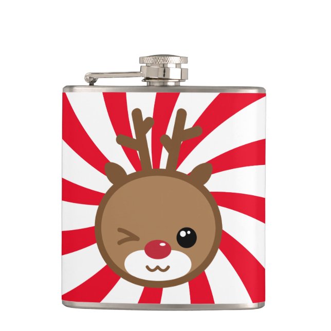 Kawaii Reindeer Flask (Front)