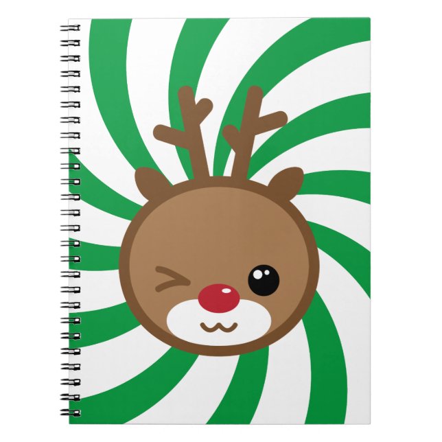 Kawaii Reindeer Notebook (Front)