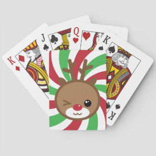 Kawaii Reindeer Playing Cards