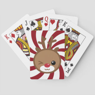 Kawaii Reindeer Playing Cards