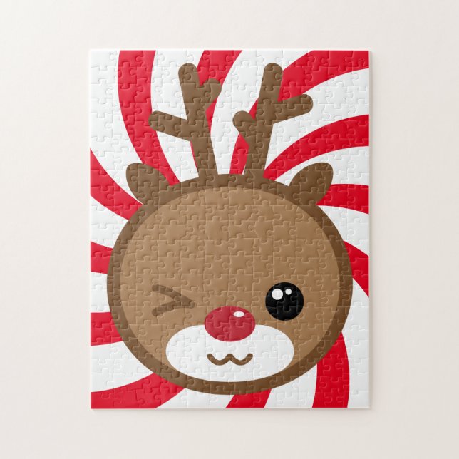 Kawaii Reindeer Puzzle (Vertical)