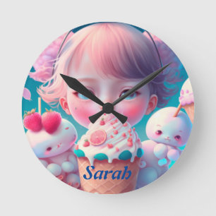 Kawaii round clock