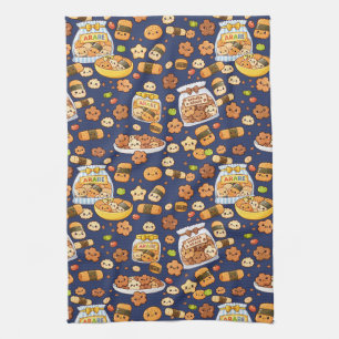 Kawaii Sakura Arare kakimochi Tea Towel