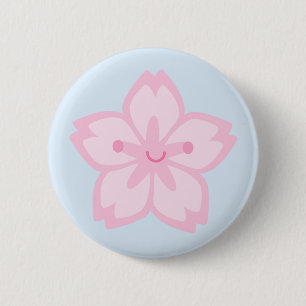 Kawaii Sakura Cherry Blossom Flower 6 Cm Round Badge