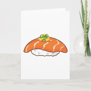 Kawaii Salmon Sushi - Kawaii Foodies Card