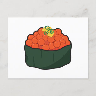 Kawaii Salmon Sushi - Kawaii Foodies Postcard
