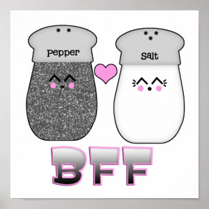Kawaii Salt n Pepper BFF Poster