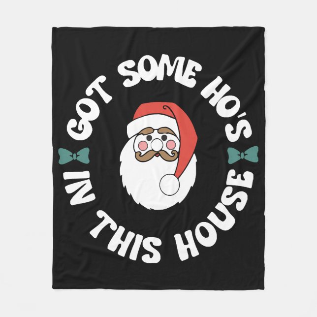 Kawaii Santa  Fleece Blanket (Front)