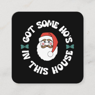 Kawaii Santa Square Business Card