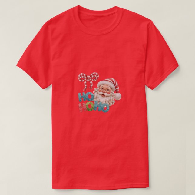 Kawaii Santa Winter Holiday T-Shirt Design (Design Front)