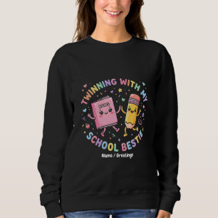 Kawaii School Bestie Twinning Friendship Sweatshirt