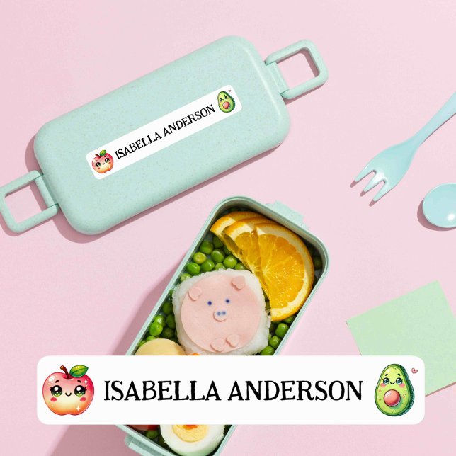 Kawaii School Cute Design Waterproof Label (children lunch box labels)