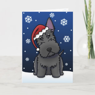 Kawaii Scottie Christmas Card