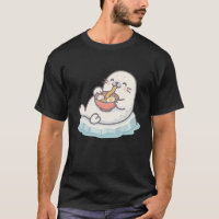 Kawaii Seal Eating Ramen – Cute Arctic Animal