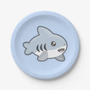 Kawaii Shark Paper Plate