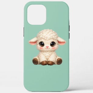 Kawaii Sheep Sitting Happily with Sweet iPhone 12 Pro Max Case