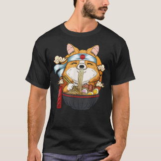 Kawaii Shiba Inu Akita Corgi Ramen Cute Noodles Do T-Shirt